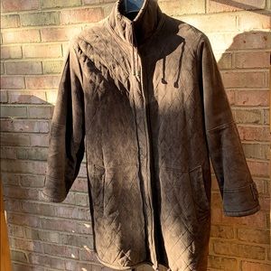 Laura Winston suede faux shearling coat